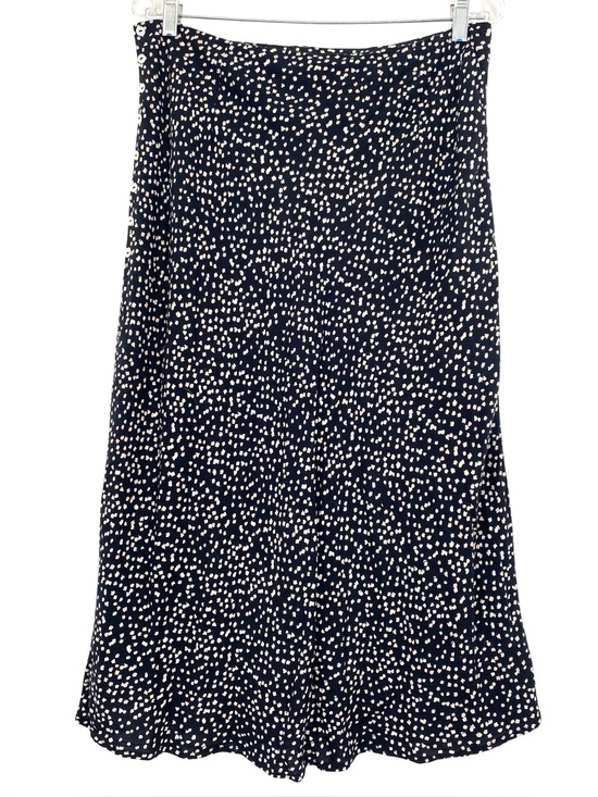 Leith Dresses & Skirts - Leith Dot Pattern Flare Black Midi Skirt Size Large